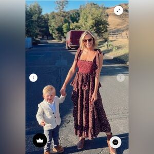 Floral Burgundy Maxi Dress ✨Worn Once✨